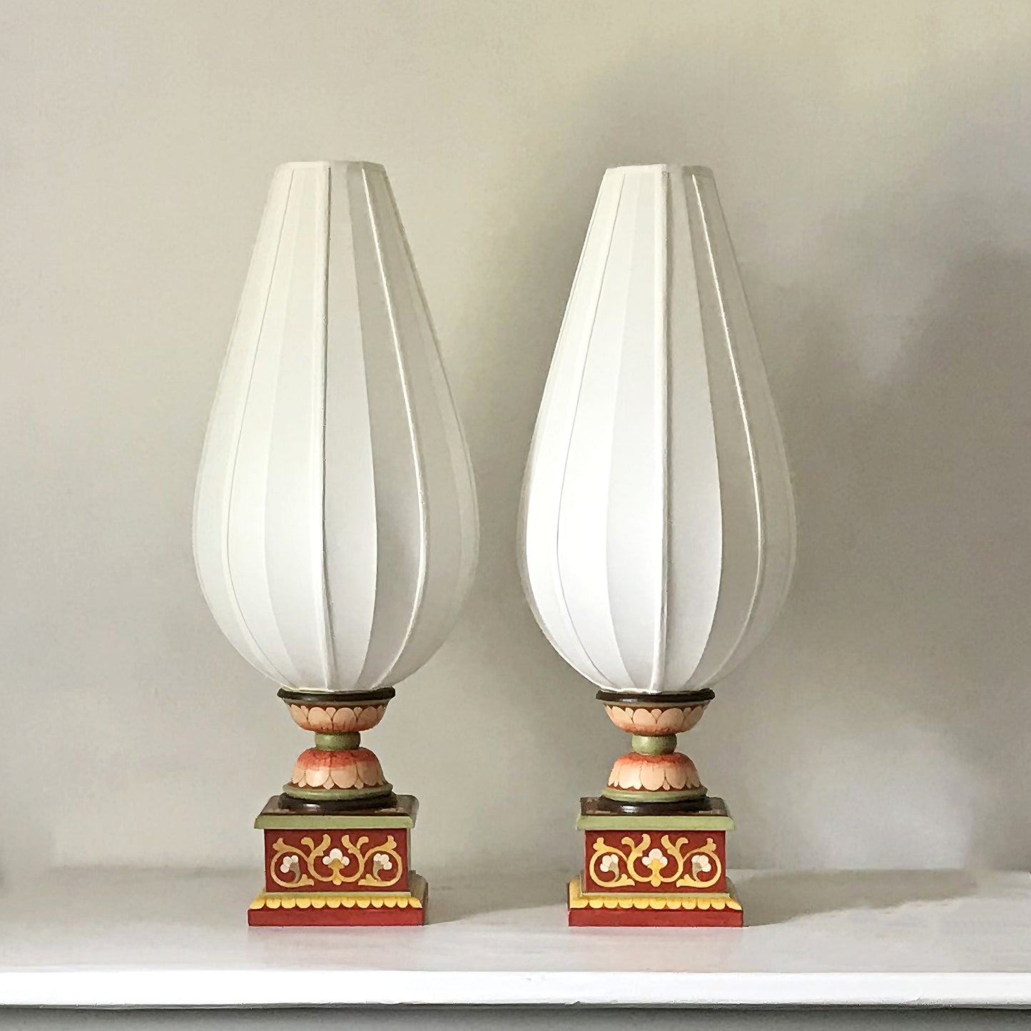 Krishna Lotus Lamp Red