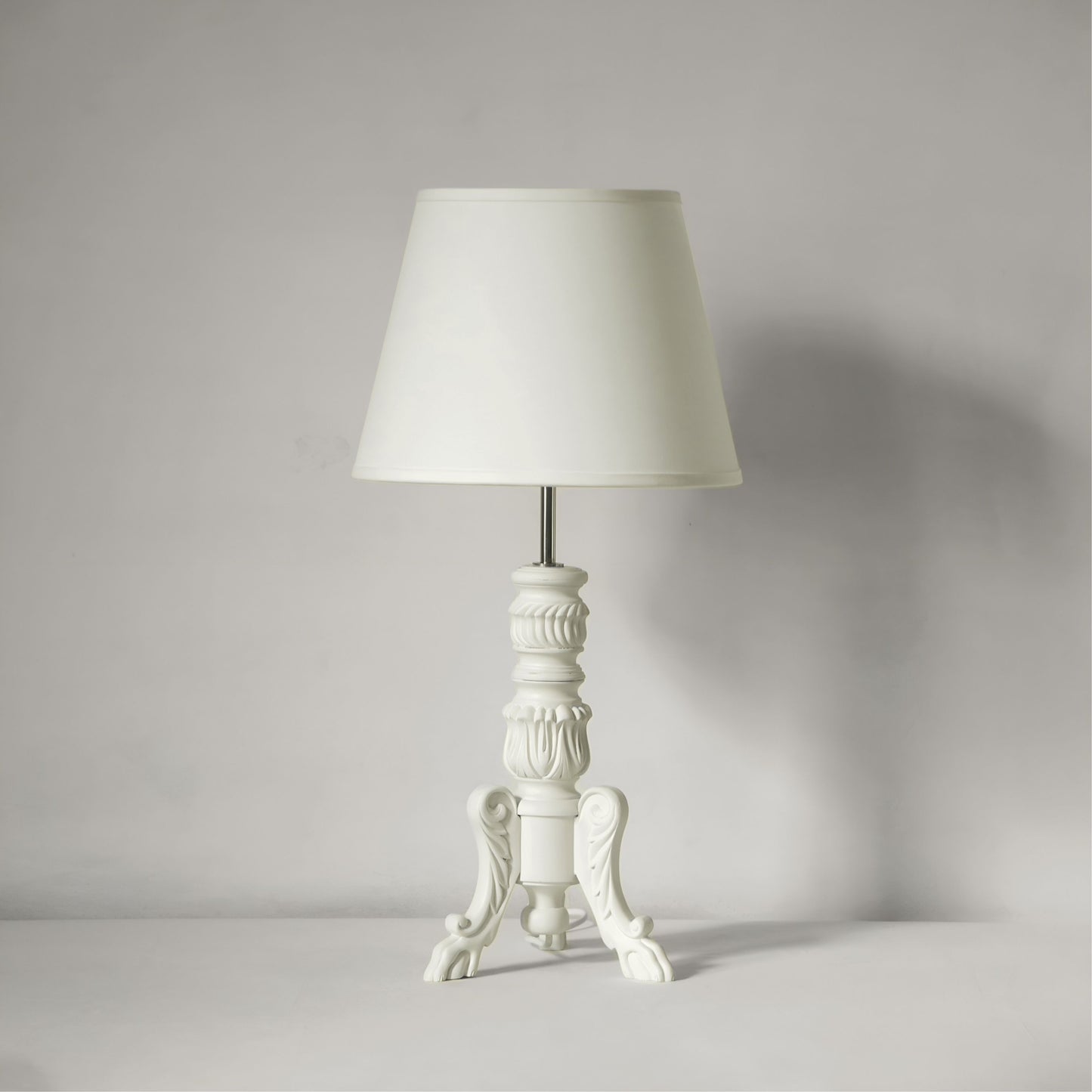 Carved Tripod Table Lamp